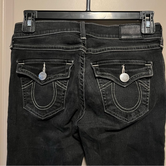 True Religion Casey with Flap in Tarmac Black colour size 24 skinny jeans dark - Picture 7 of 14